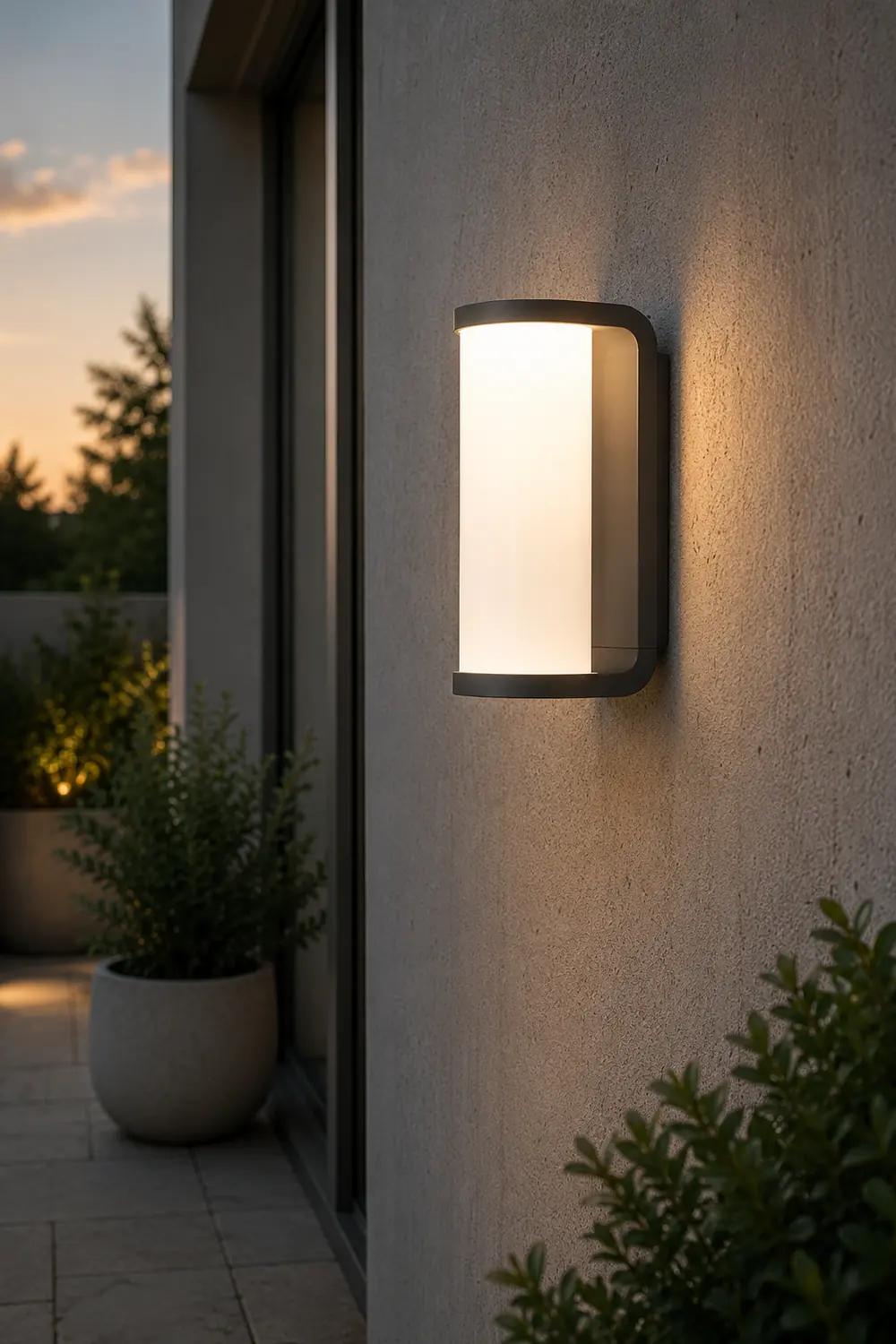 Orr Mondern Cylindrical Metal Outdoor Wall Lamp, Black - Lumpaz