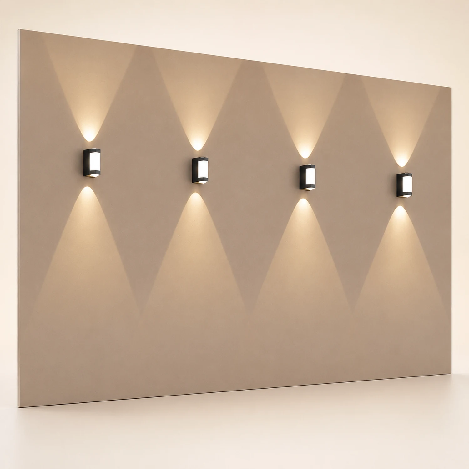Orr Nordic Up Down Acrylic Outdoor Wall Lamp, White/Black - Lumpaz