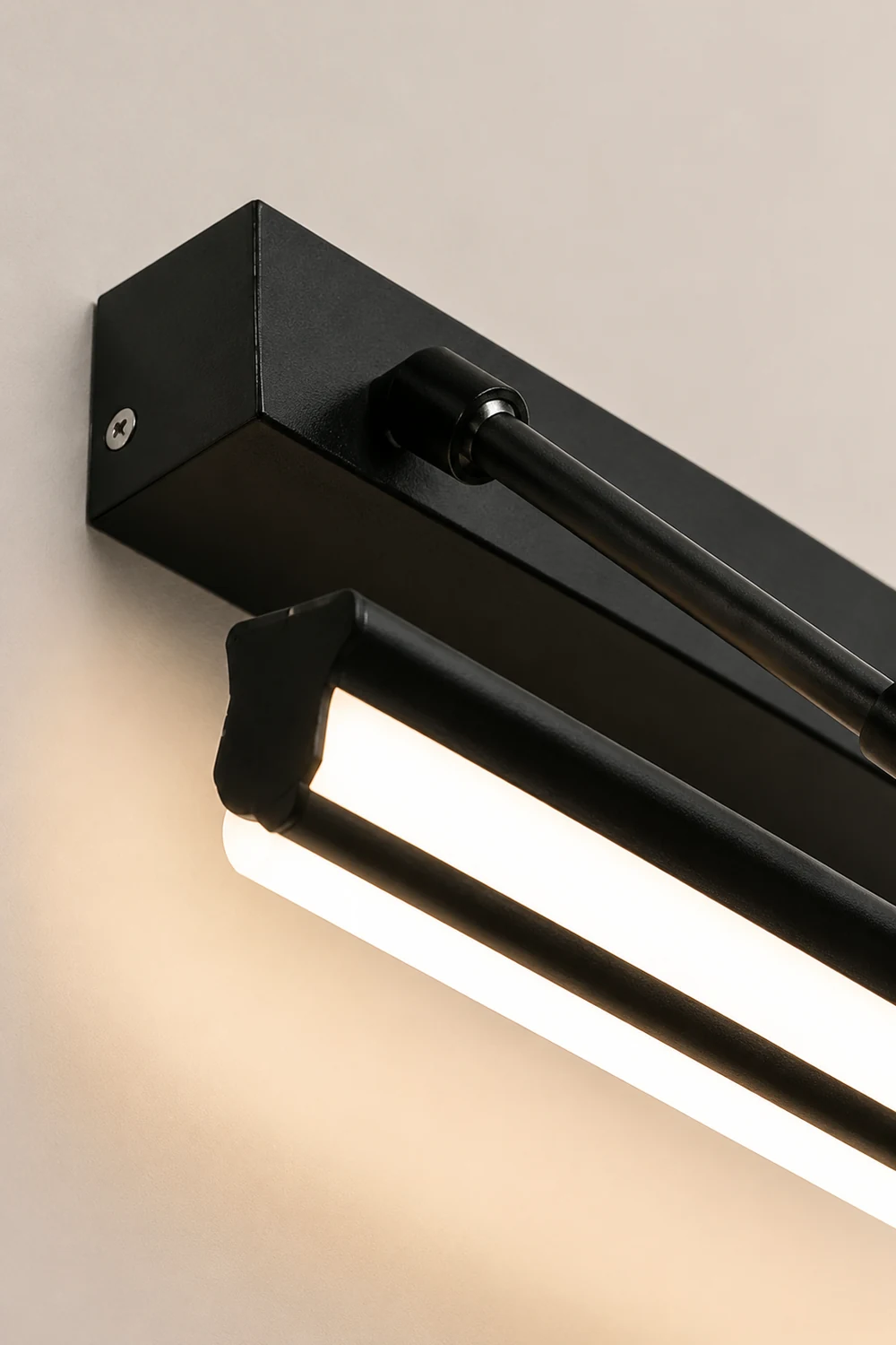 Edge Industrial Linear Metal/Acrylic Wall Lamp, Black - Lumpaz