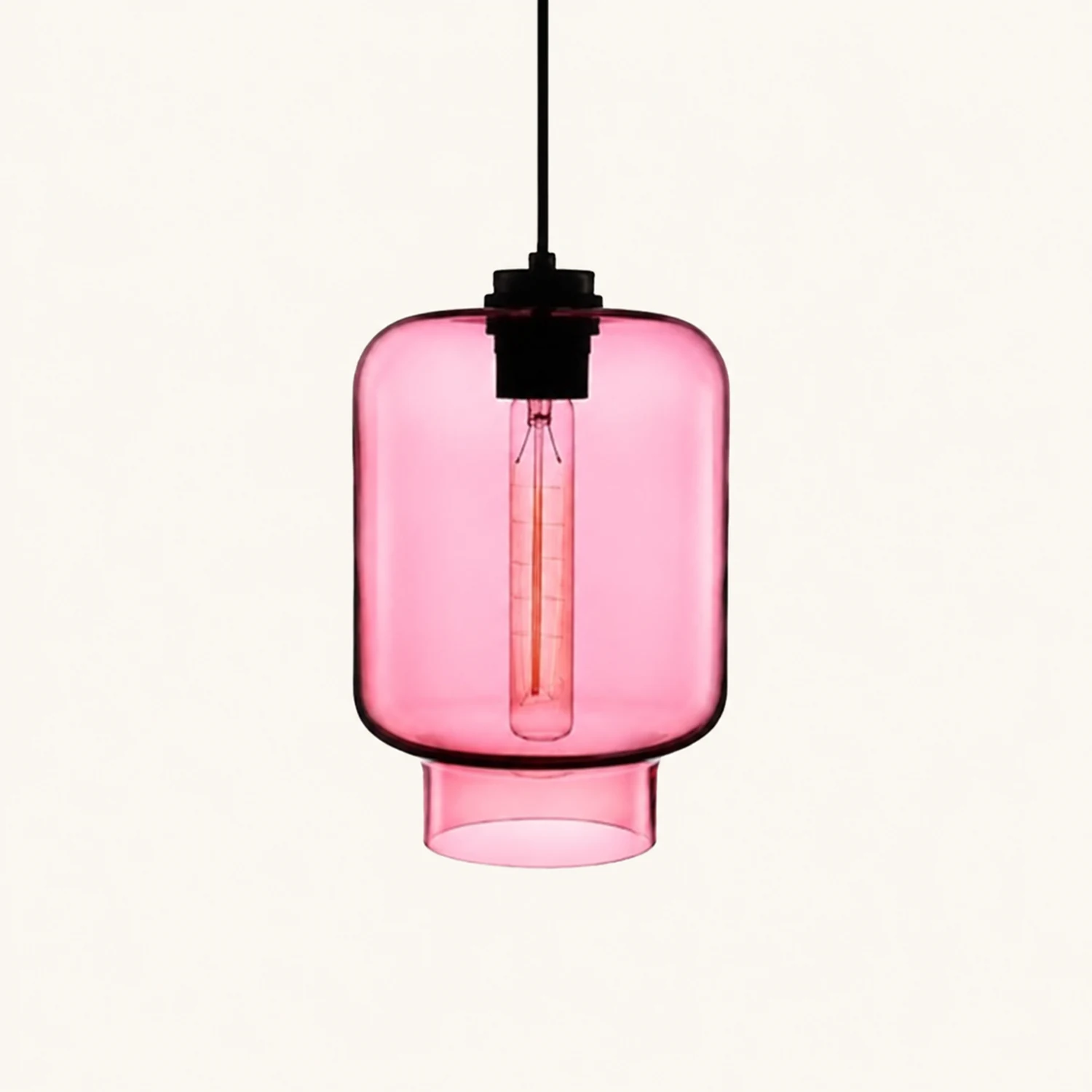 Zaid Modern Art Deco LED Cylindrical Metal/Glass Pendant Light - Lumpaz