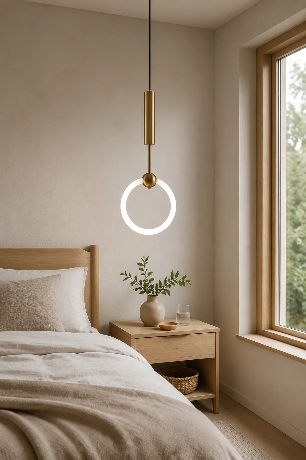 Cooley Modern Nordic Globe/Ring Metal/Glass Pendant Light, Gold - Lumpaz