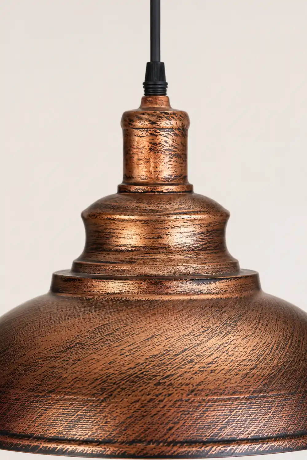 Cooley Pendant Light Dome Industrial, Metal, Black/White/Copper/Gray, Cafe - Lumpaz