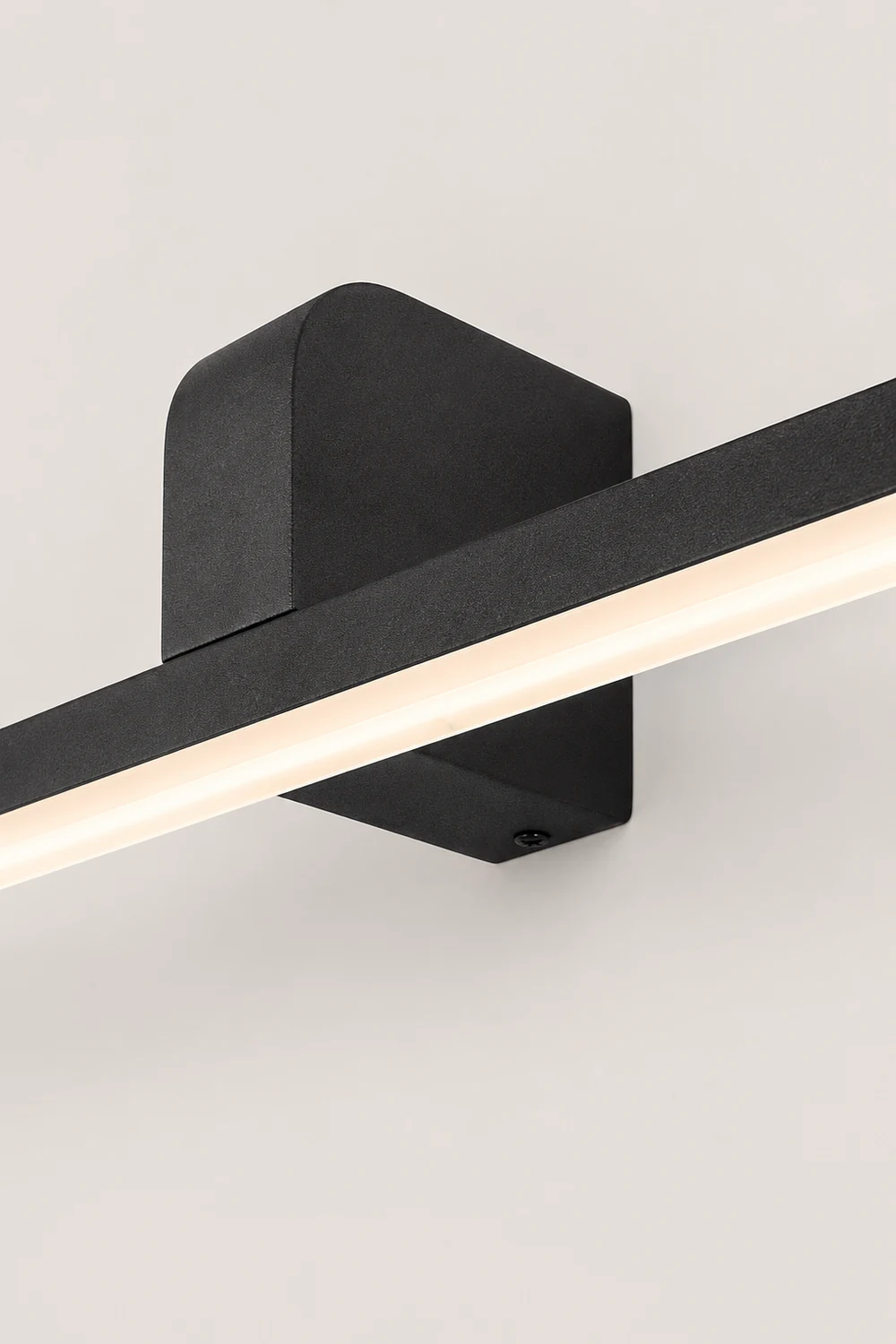 Edge Modern Linear Acrylic Mirror Front Wall Lamp, Black/White - Lumpaz