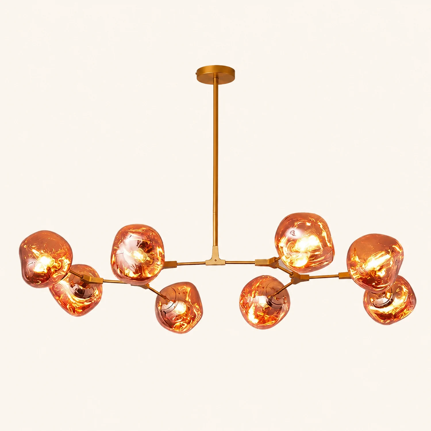 Mirza Modern Globe Lava 3 Pendant Light Fixture 3/6/8 Head - Lumpaz