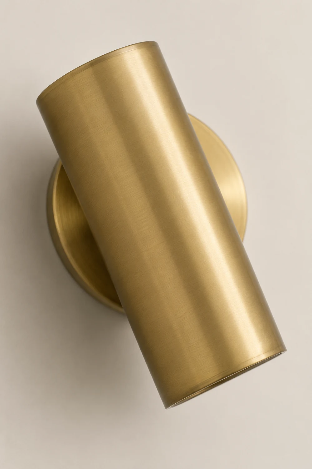 Freja Moden Spotlight Cylindrical Metal Wall Lamp, Gold/Black - Lumpaz
