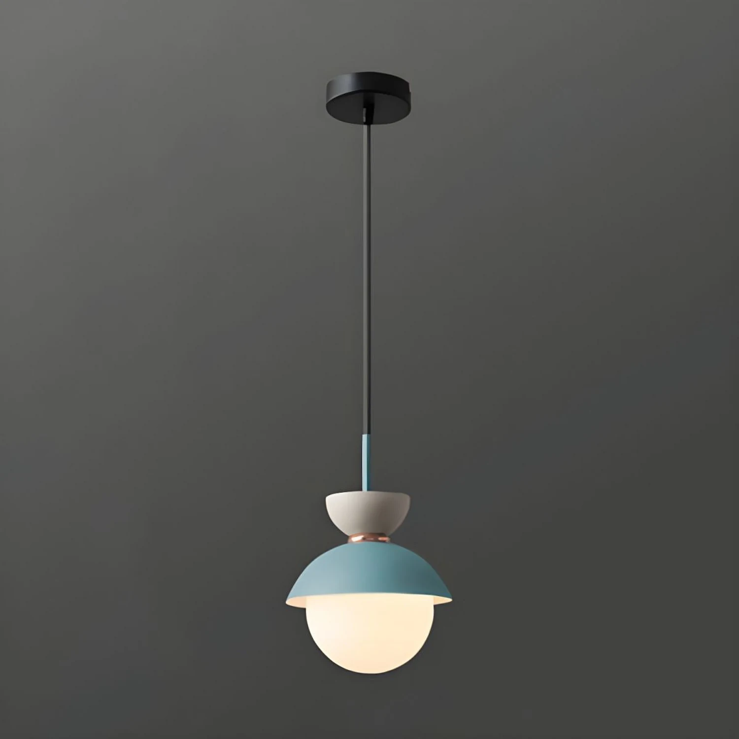 Cairns Nordic Metal Colorful Globe Pendant Light, Bedroom - Lumpaz