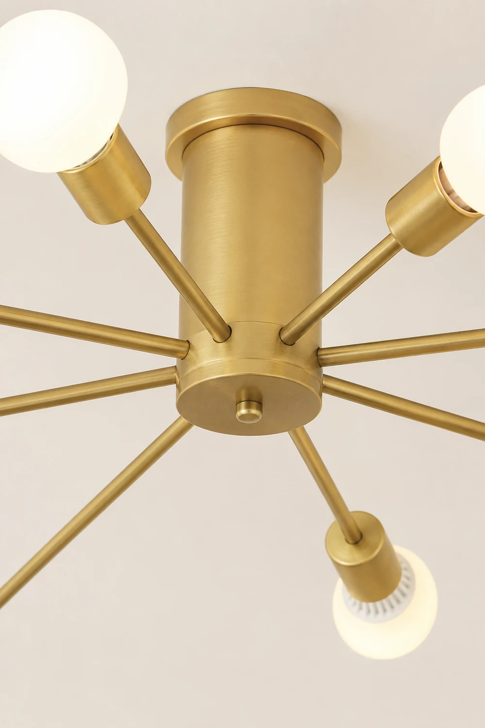 Valentina Modern Metal Globe Bubble Flush Mount Ceiling Light, Gold/Black - Lumpaz