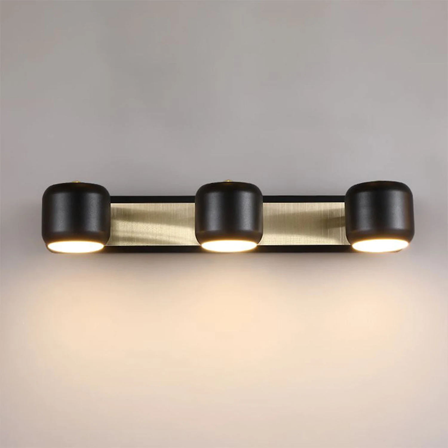 Cooley Modern Multi Mirror Metal Front Wall Lamp, Black/White - Lumpaz
