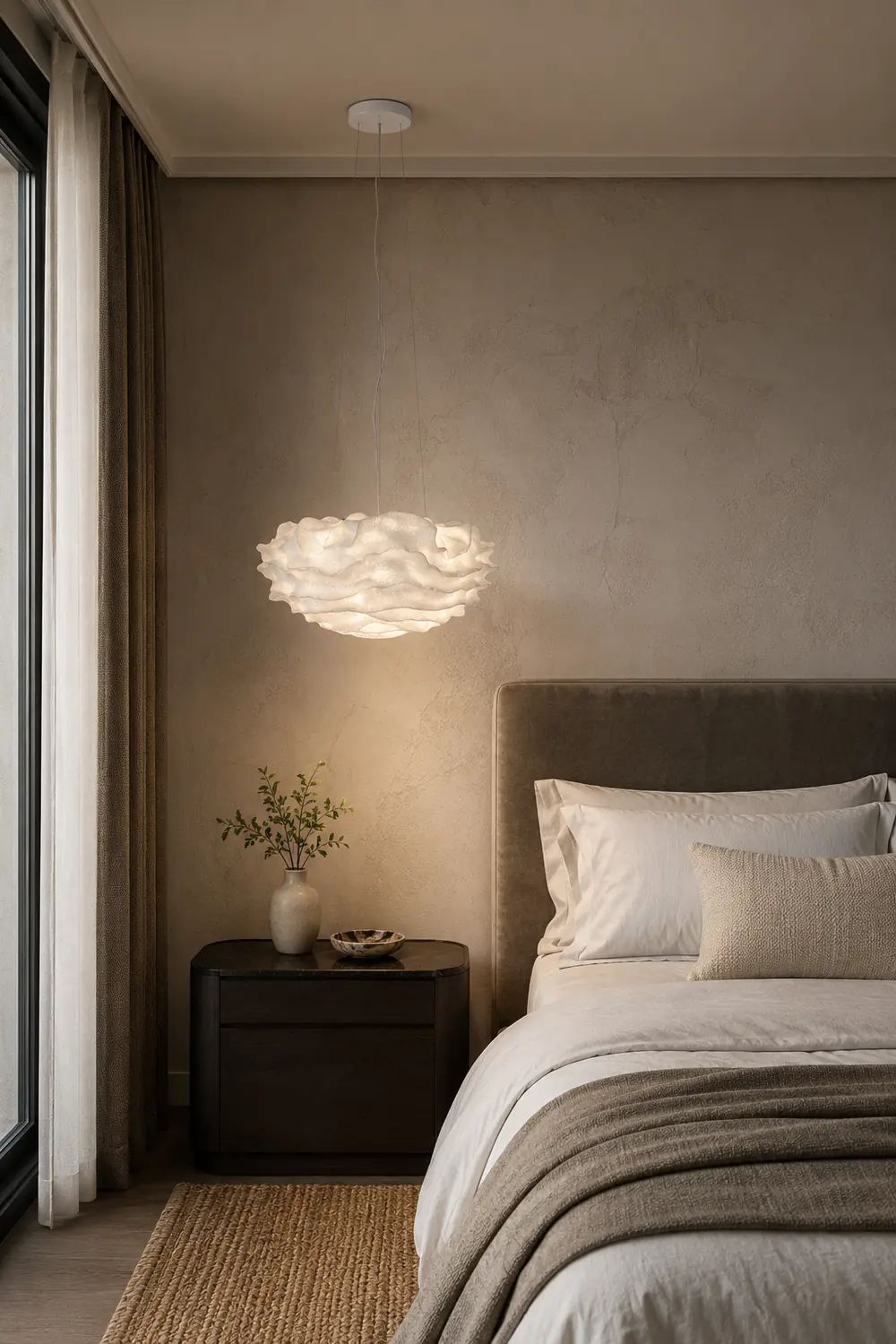 Renée Modern Art Deco White Pendant Lights, Metal Shade - Lumpaz