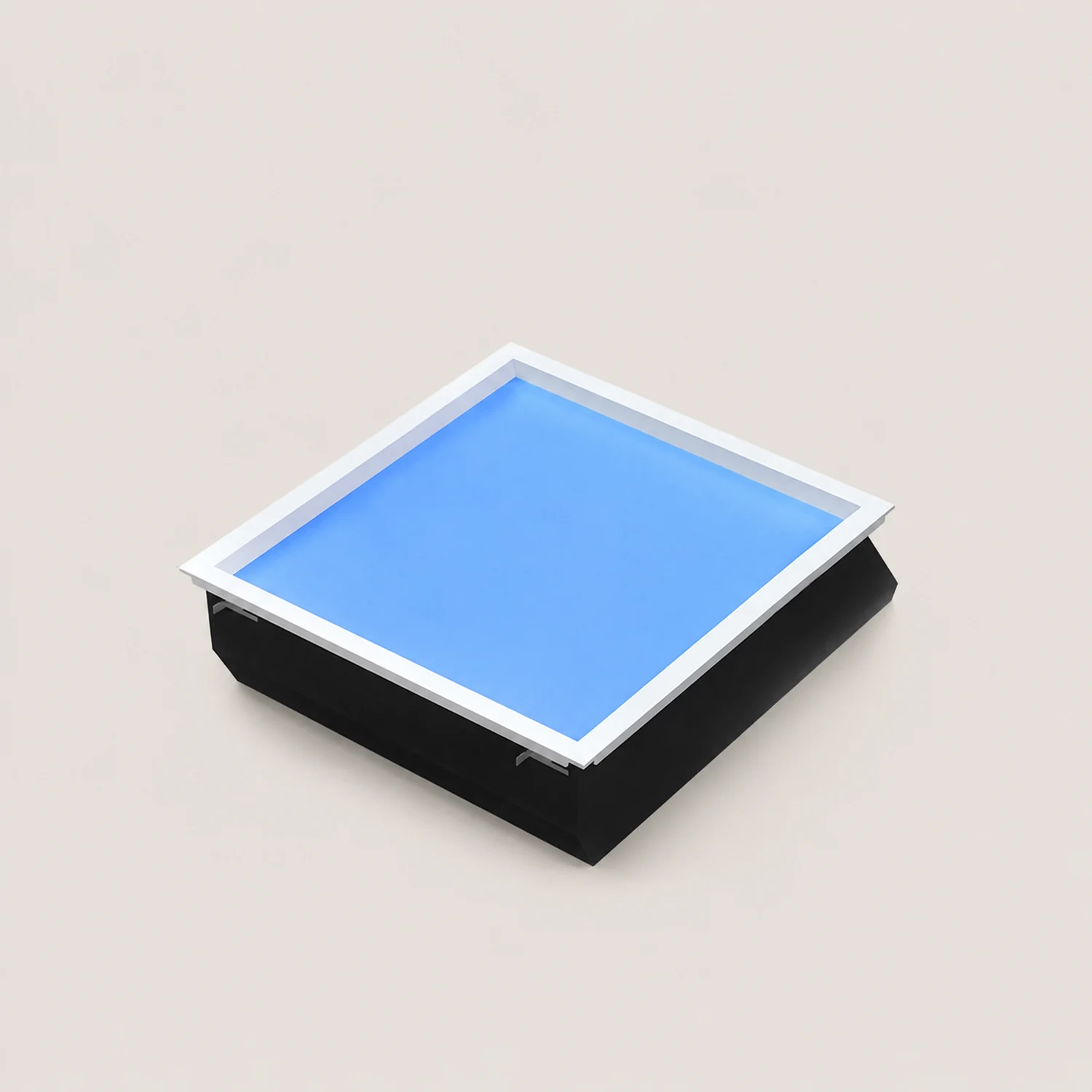 Edge Modern Remote Control Flush Mount Ceiling Light, Black - Lumpaz