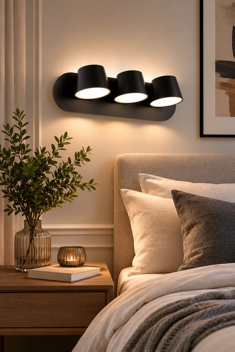 Cooley Modern Cylindrical Metal Mirror Front Wall Lamp, Black - Lumpaz