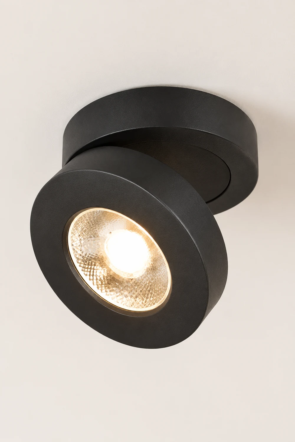 Modern Ceiling Lighting Round, Novak Flush Mount, White/Black, Kitchen - Lumpaz