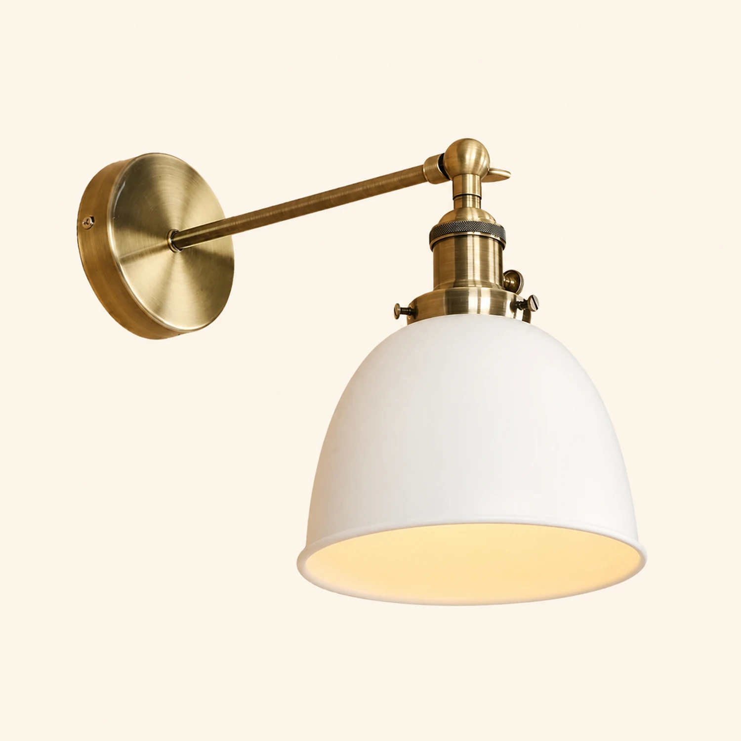 Brady Hanging Wall Lamp Retro/Vintage, Metal/LED, Black/White/Gray, Bedroom - Lumpaz