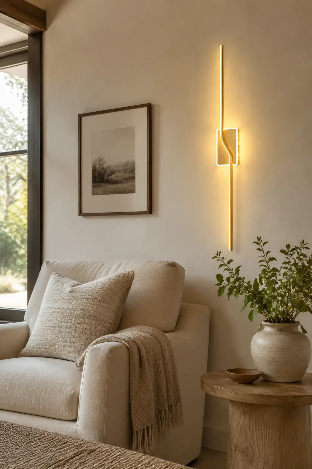 Leigh Luxury Curved Linear Metal Wall Lamp, Gold - Lumpaz
