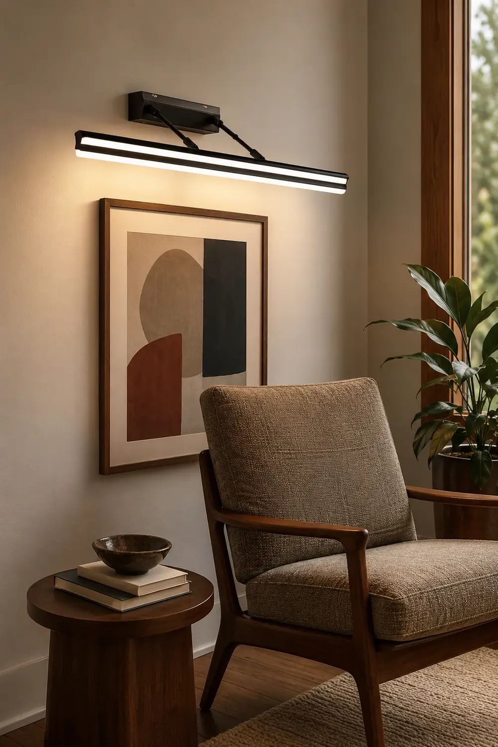 Edge Industrial Linear Metal/Acrylic Wall Lamp, Black - Lumpaz