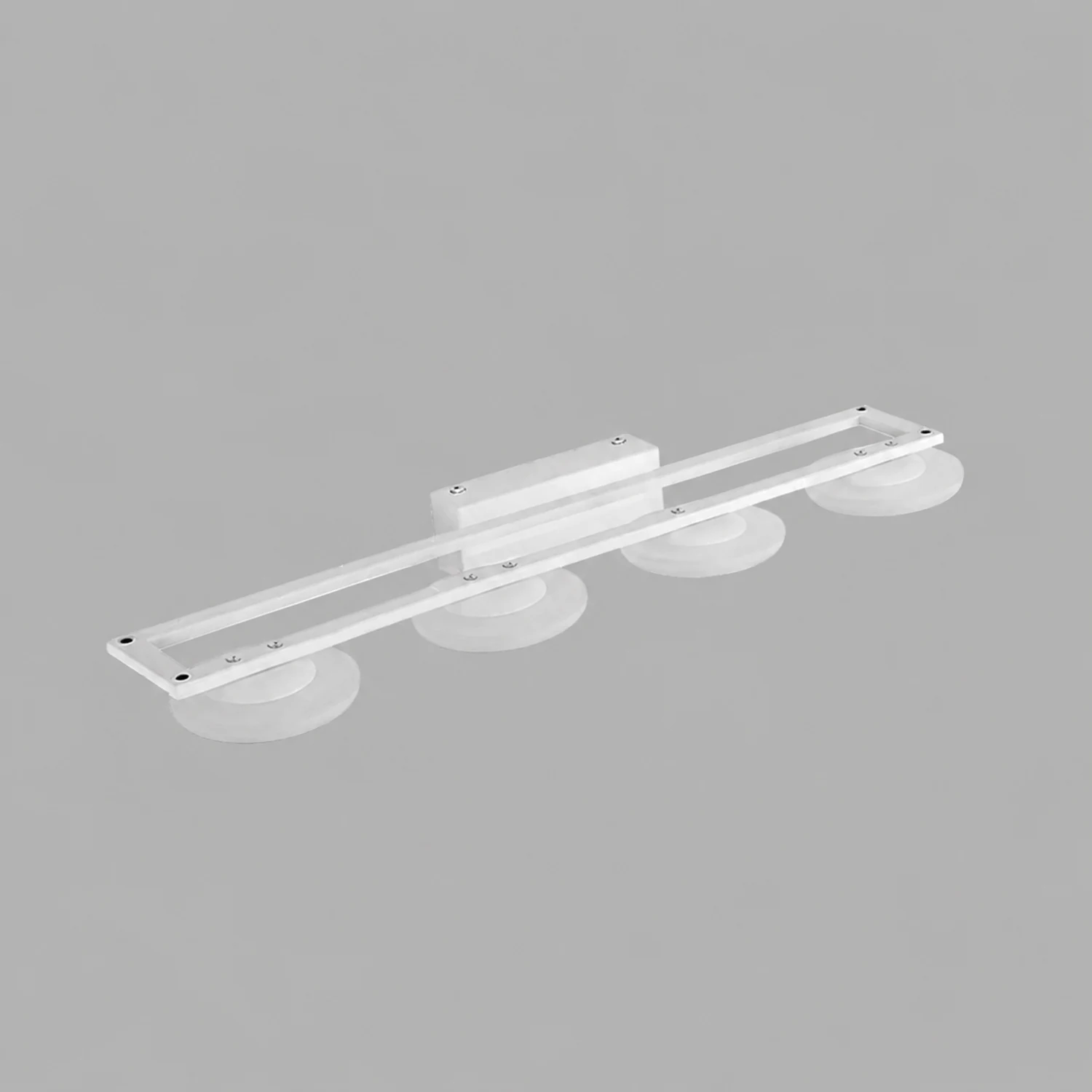 Leigh Modern Square Metal/Acrylic Wall Lamp, White, Bathroom - Lumpaz
