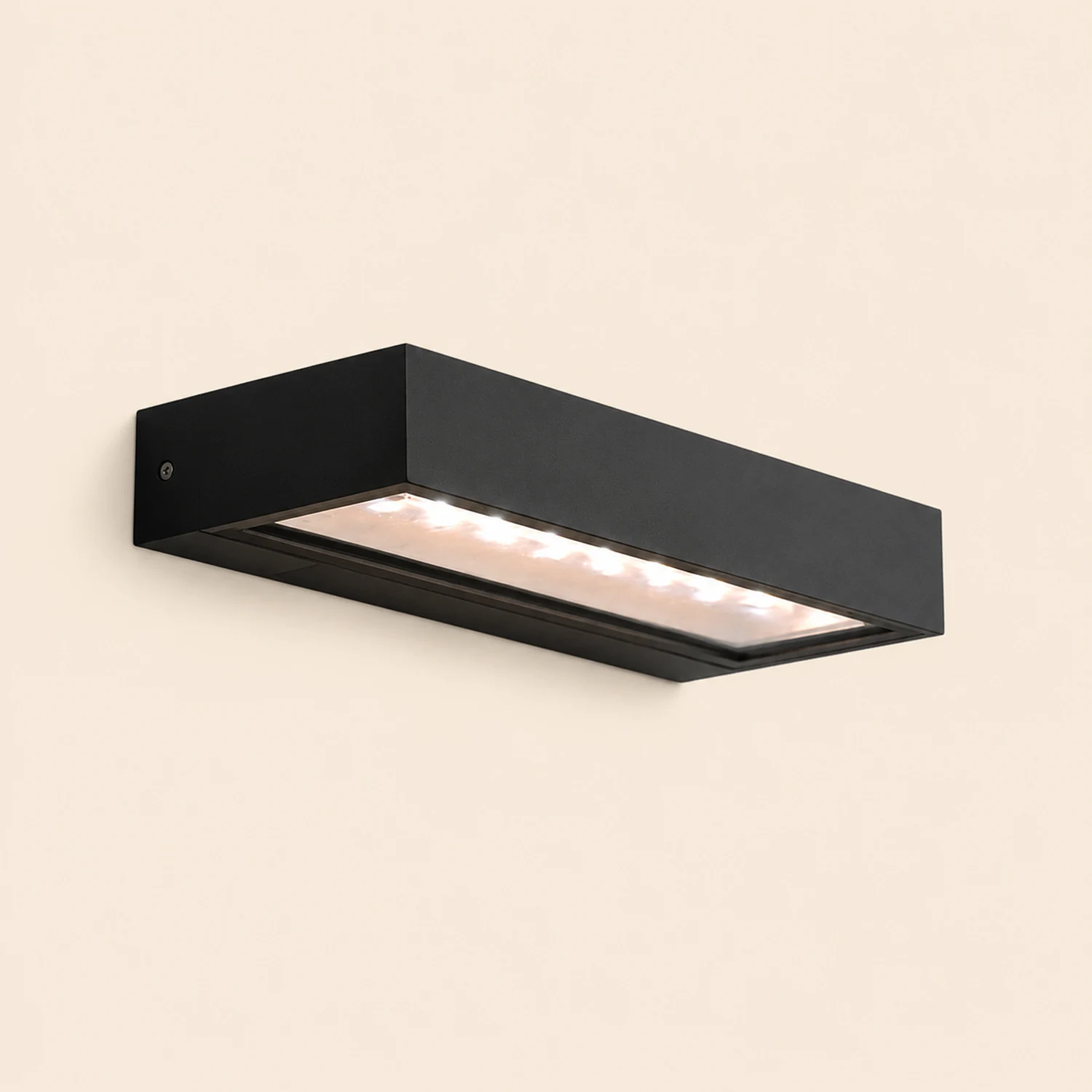 Orr  Modern Metal/Acrylic Solar Waterproof Outdoor Wall Lamp, Black - Lumpaz