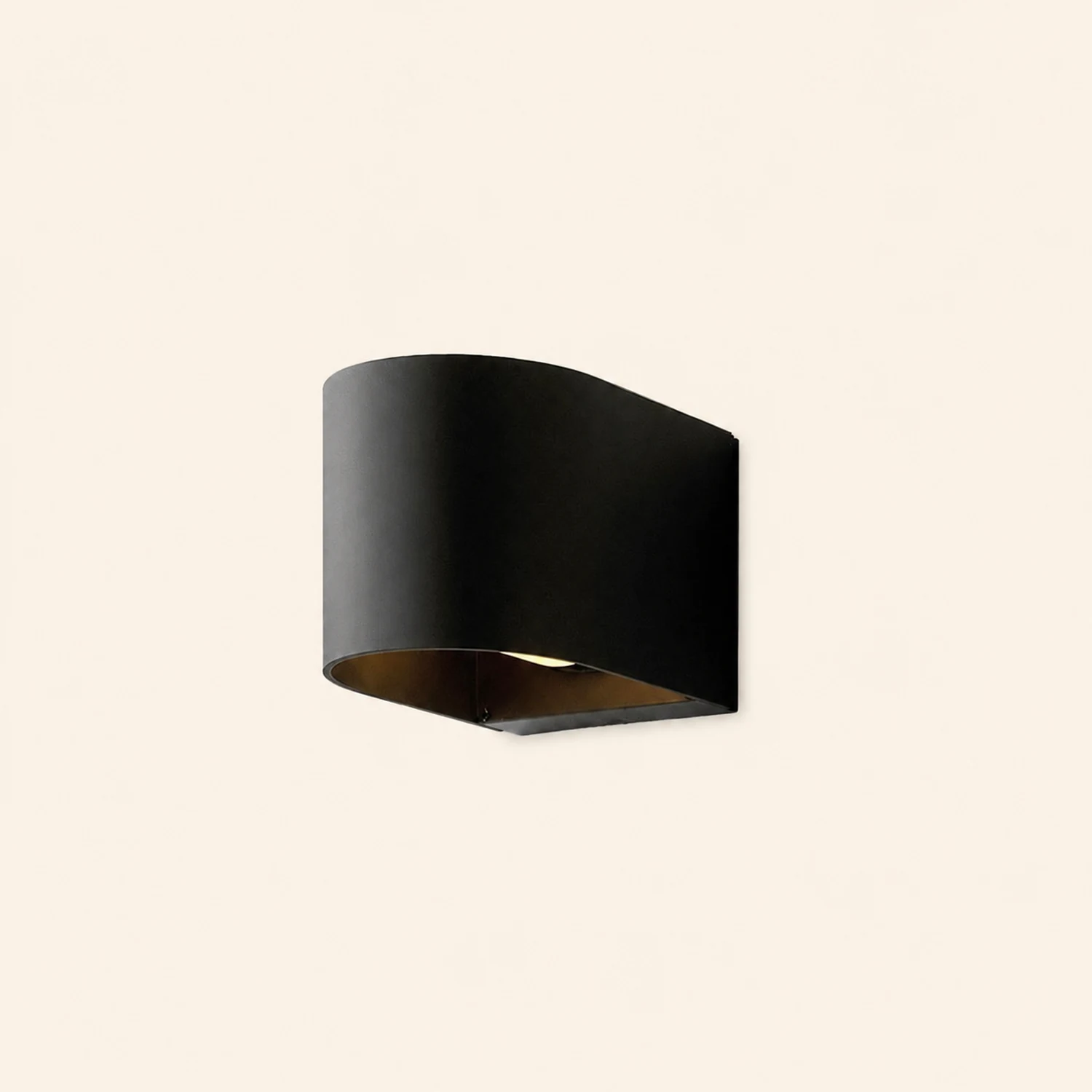Orr Modern Cylinder Metal Outdoor Wall Lamp, Balck - Lumpaz