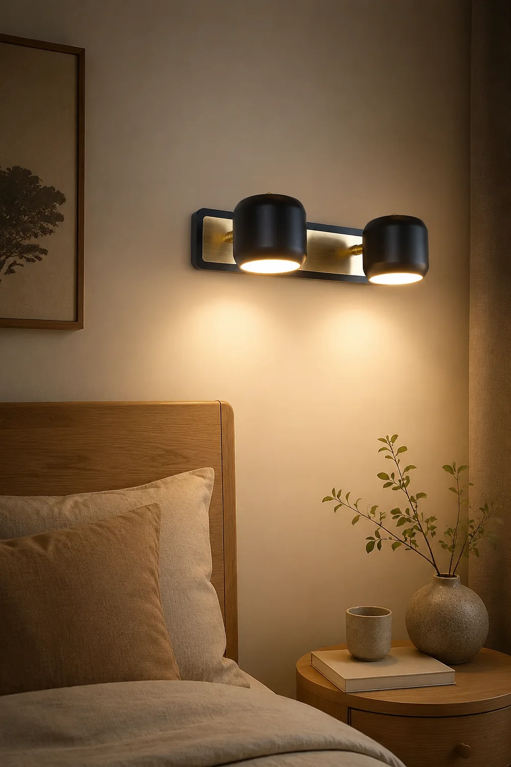 Cooley Modern Multi Mirror Metal Front Wall Lamp, Black/White - Lumpaz