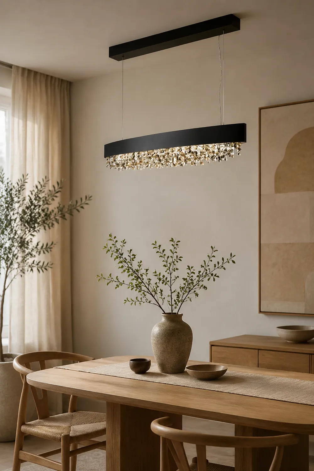 Marilyn Modern Crystal Pendant Light Black/White/Brown/Gold - Lumpaz