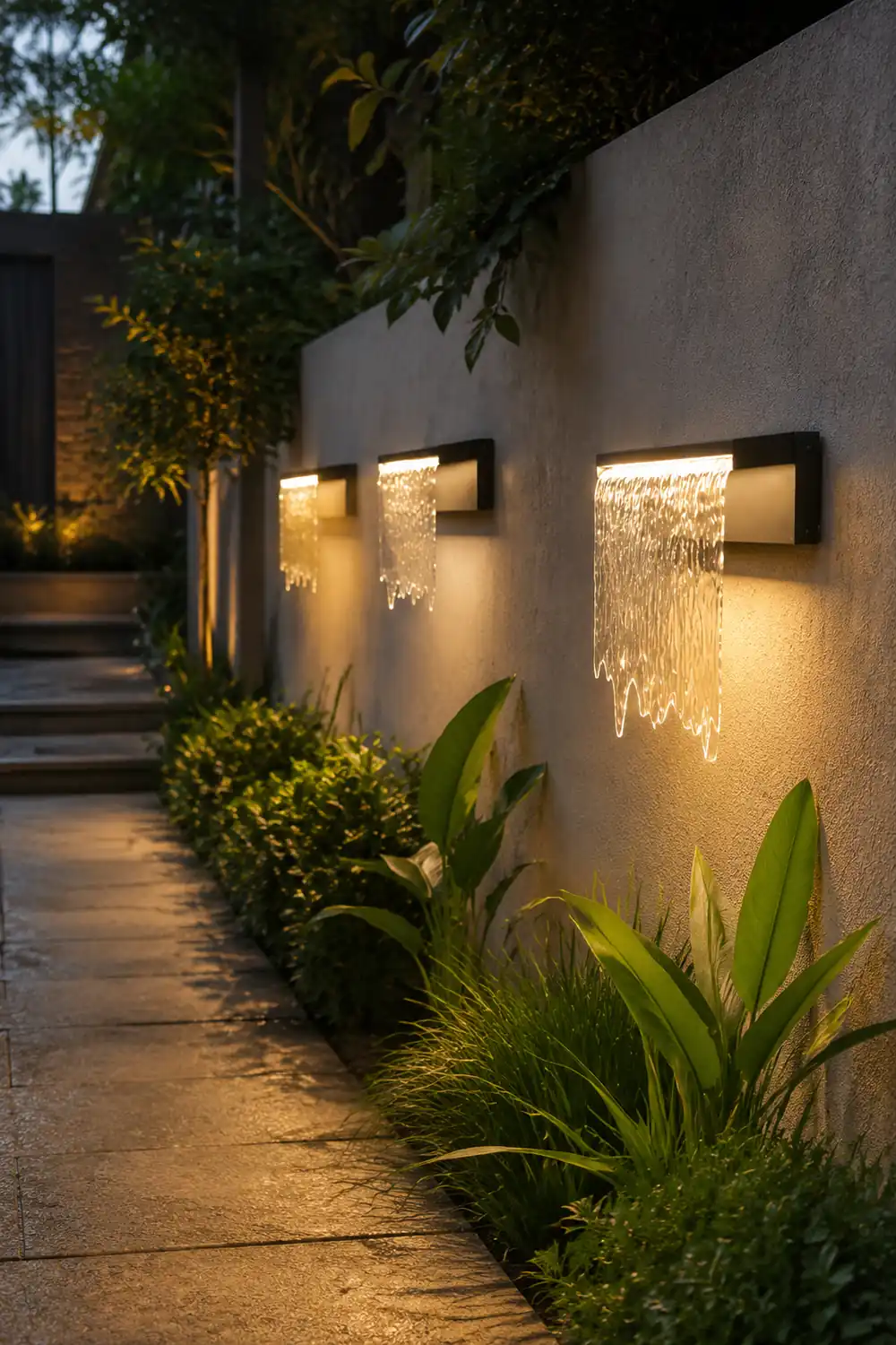 Isaac Modern Minimalist Metal/Acrylic Solar Waterproof Outdoor Wall Lamp, Black - Lumpaz