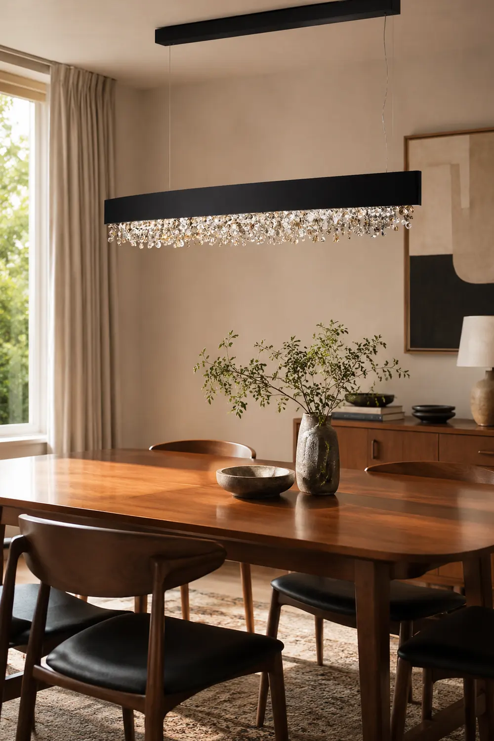 Marilyn Modern Crystal Pendant Light Black/White/Brown/Gold - Lumpaz