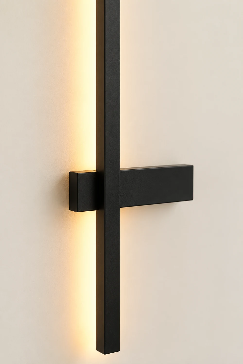 Edge Minimalist Duo-Linear Metal Outdoor Wall Lamp, Black - Lumpaz