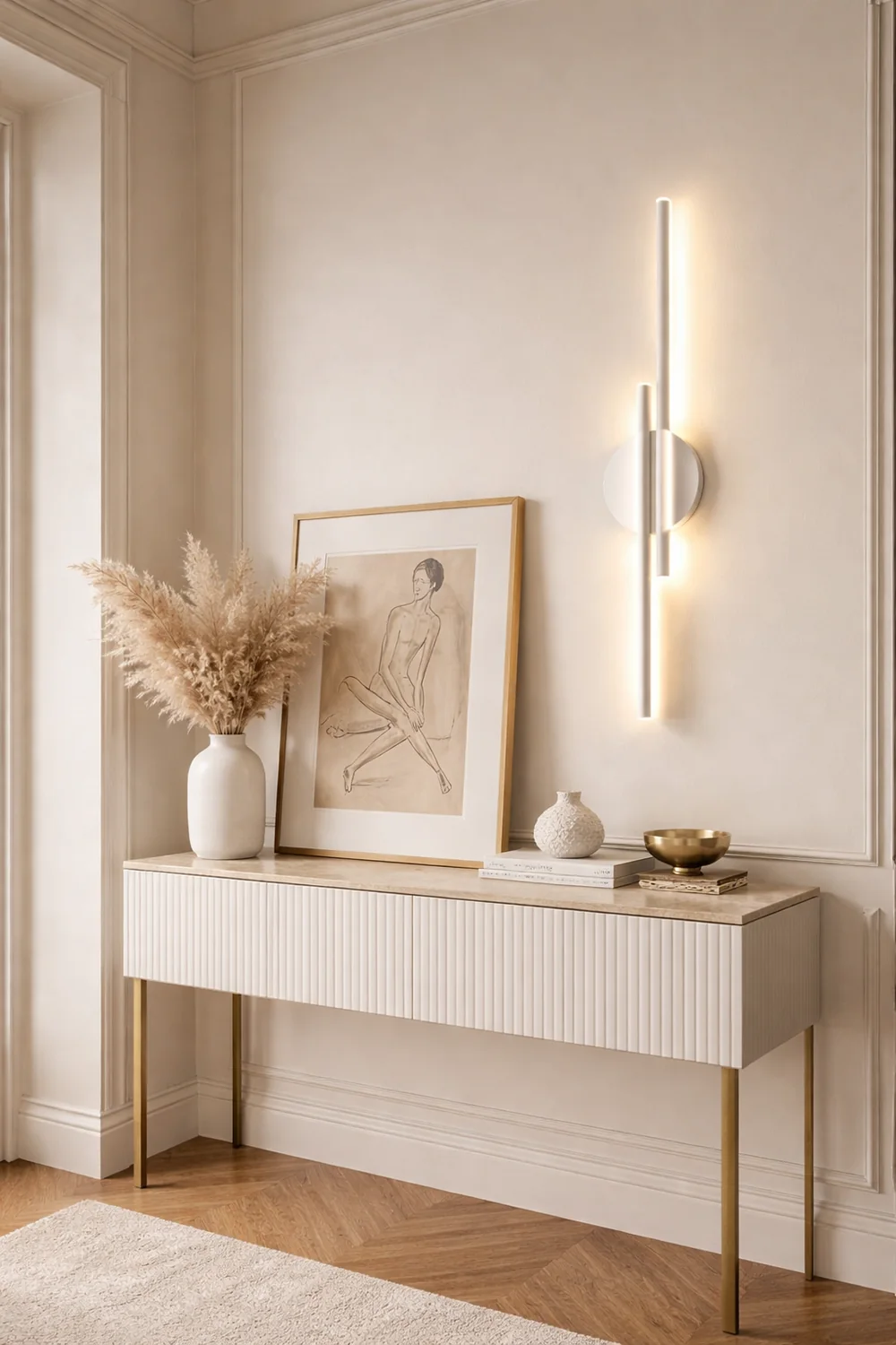 Alana Modern Nordic Disc/Linear Metal LED Wall Lamp, Black/White - Lumpaz