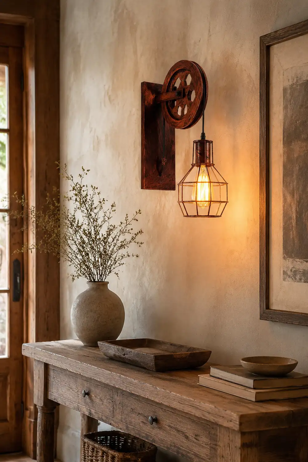 Alessio Wall Lamp Retro, Metal, Rust/Bronze/Black, Bedroom - Lumpaz
