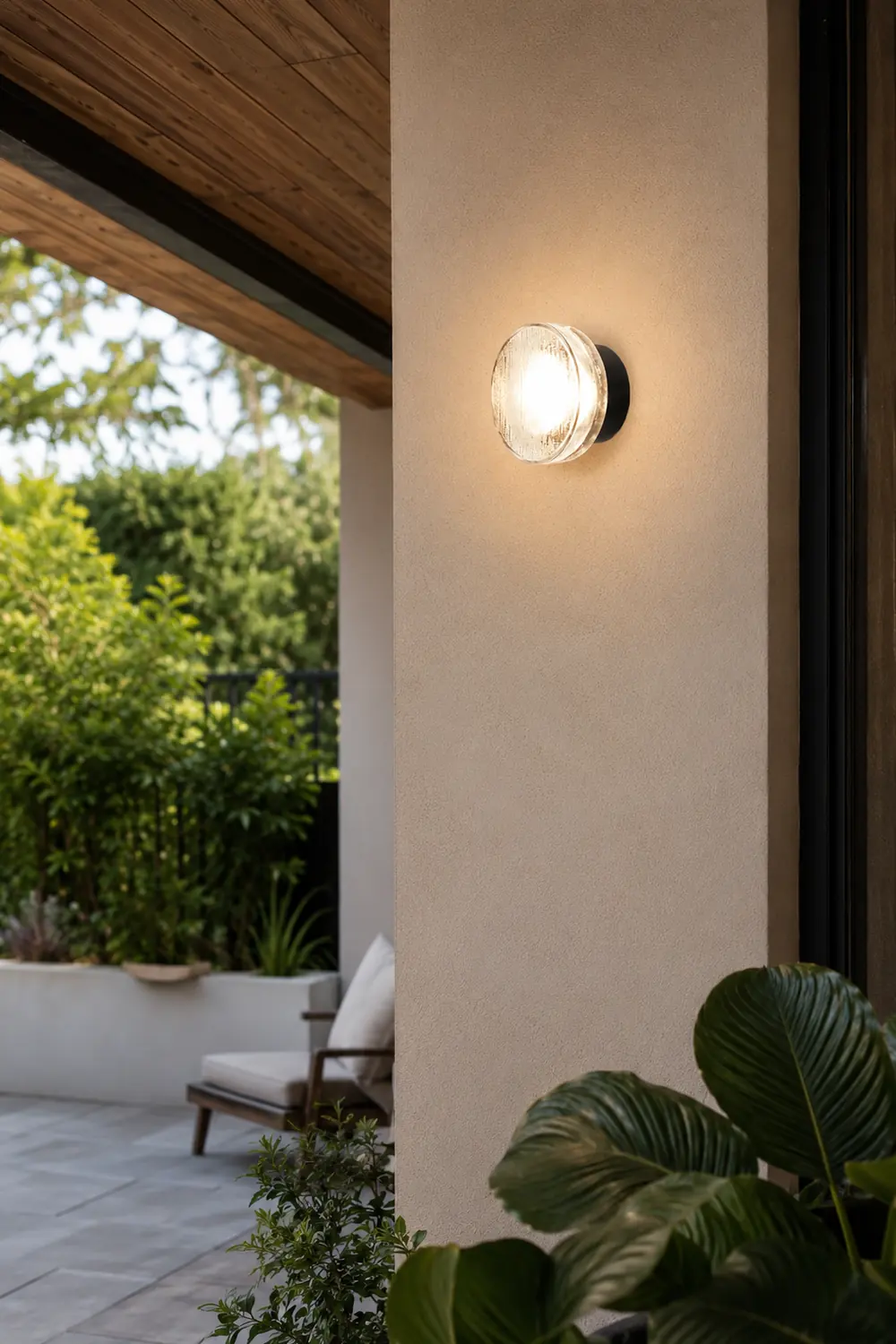 Valentina Modern Mini Bubble Metal/Glass Outdoor Wall Lamp, Transparent - Lumpaz