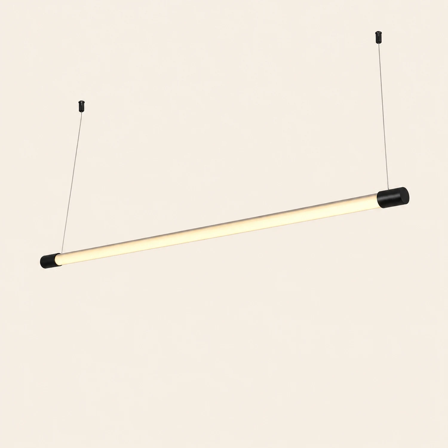 Edge Minimalist Linear Office Pendant Light Black/Silver - Lumpaz