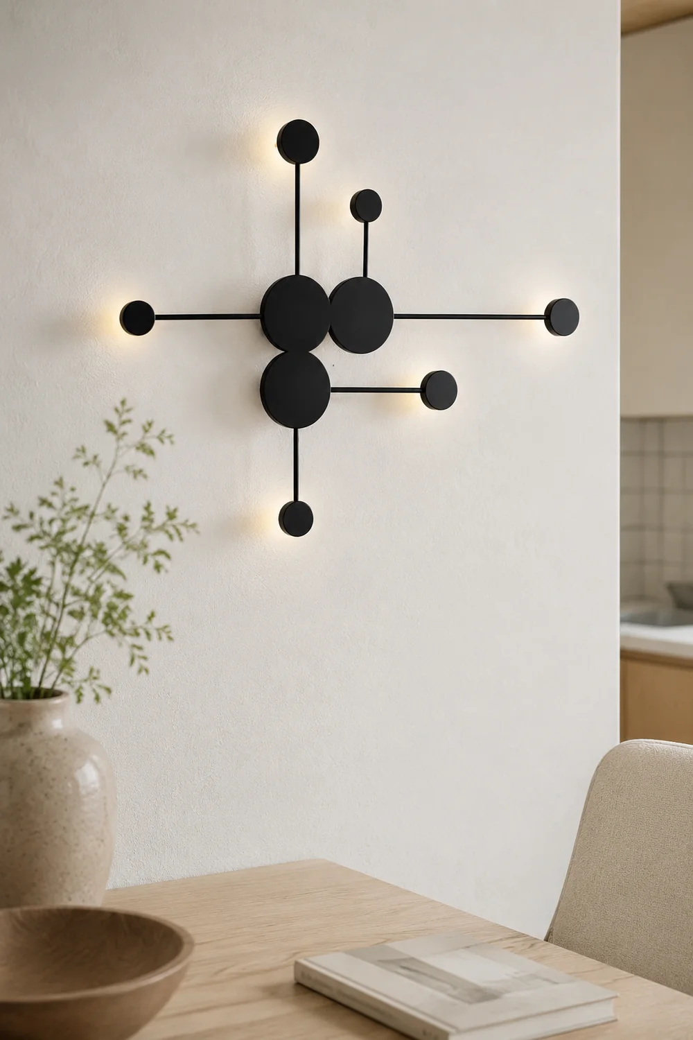 Emyr Modern Nordic Chessboard Metal Wall Lamp, Black - Lumpaz