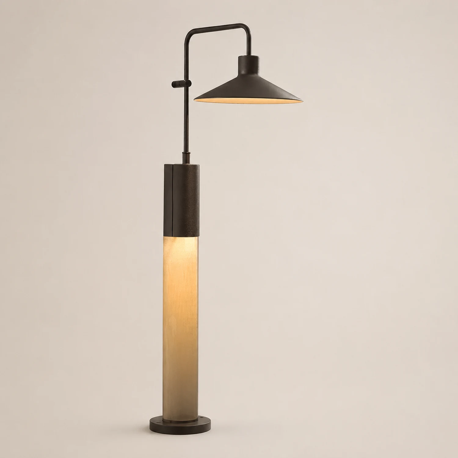 Carins Modern Minimalist Wide Cone Shape Metal Outdoor Waterproof Wall Lamp, Coffee/Green - Lumpaz