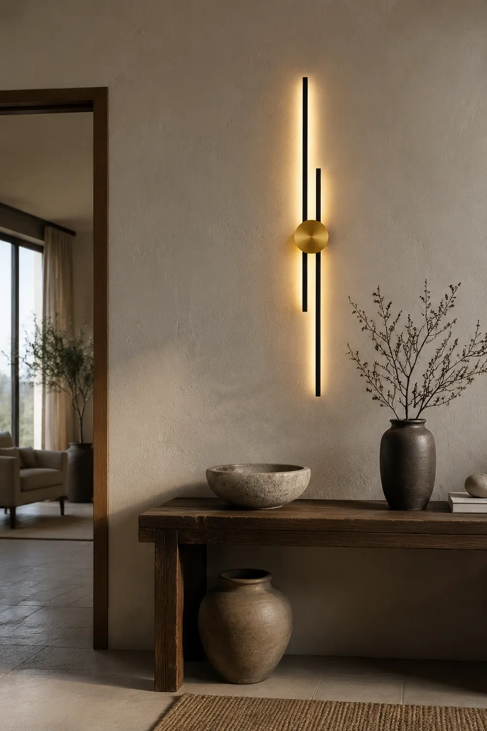 Alana Modern Linear 2 Color Metal Wall Lamp - Lumpaz