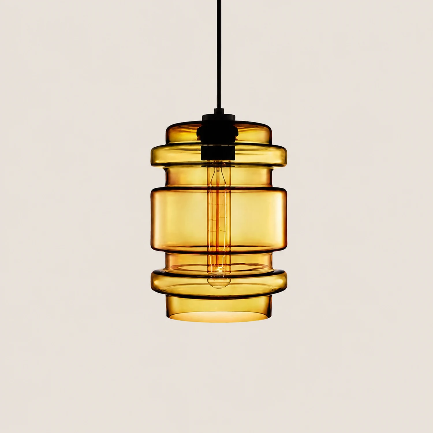 Zaid Modern Art Deco LED Cylindrical Metal/Glass Pendant Light - Lumpaz