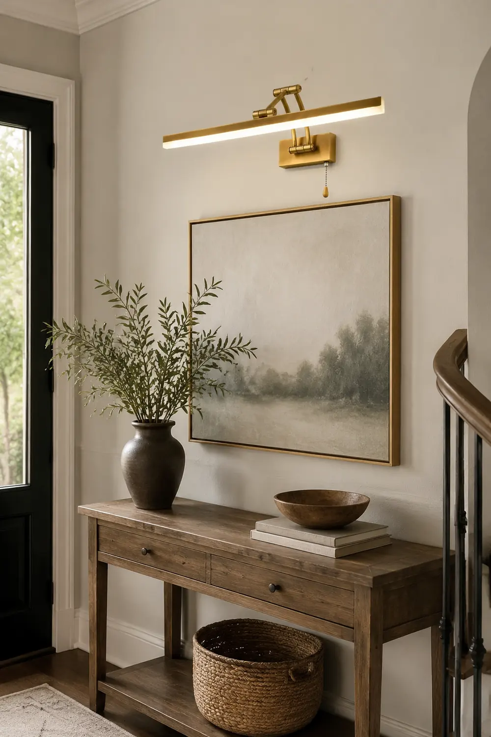 Leigh Linear Arc Light Poles Metal Black Vanity Wall Lamp - Lumpaz