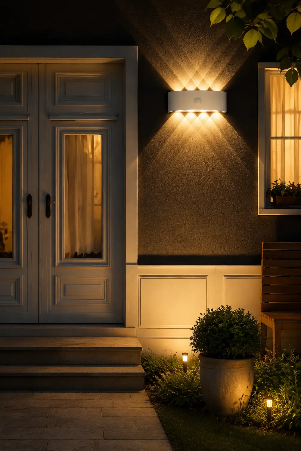 Orr Modern Simple Metal/Acrylic Fixtures Up And Down LED Light Wall Lamp, Black/White - Lumpaz