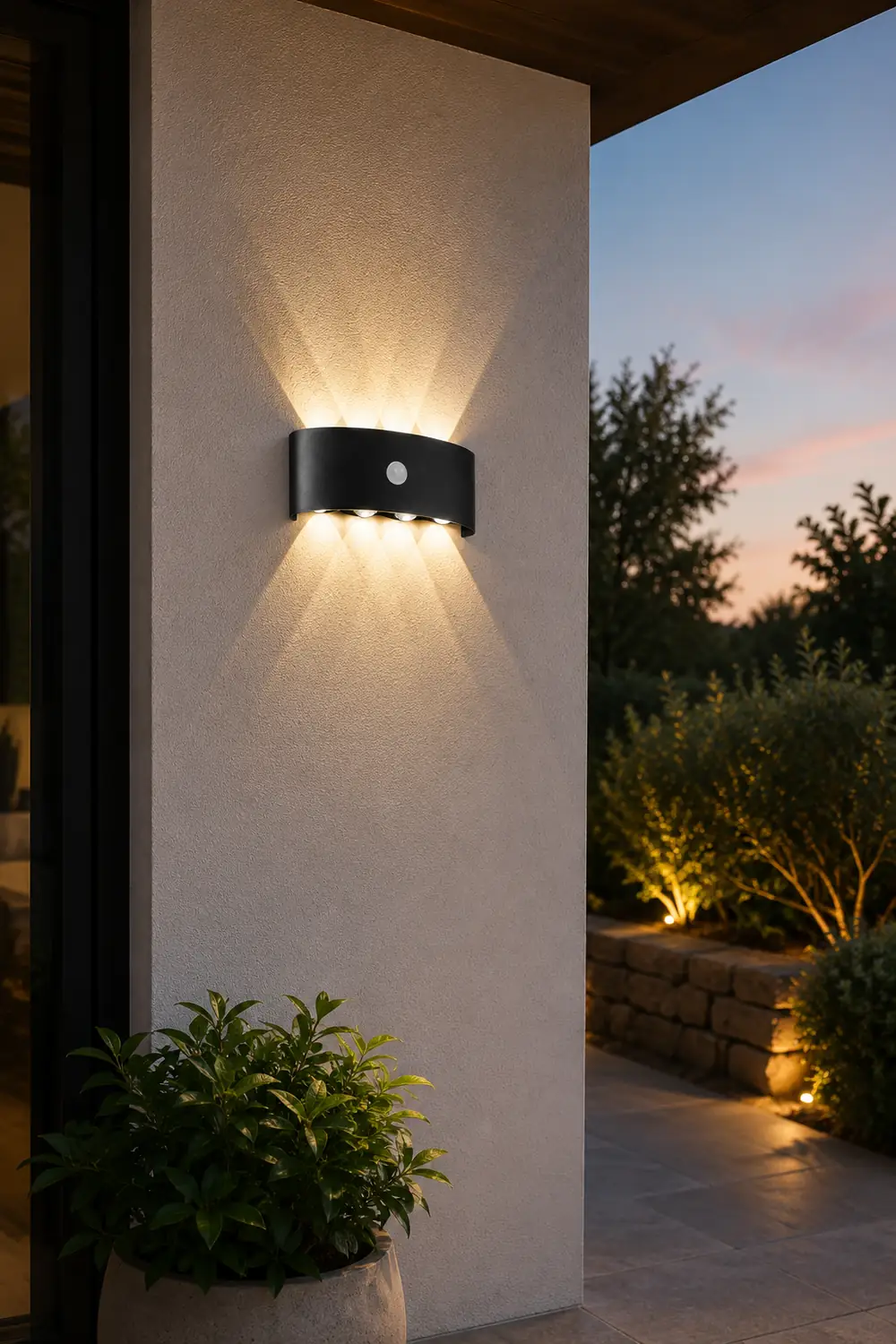 Orr Modern Simple Metal/Acrylic Fixtures Up And Down LED Light Wall Lamp, Black/White - Lumpaz