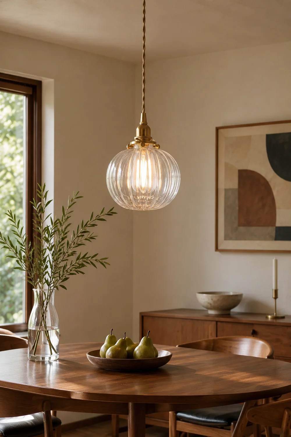 Valentina Pendant Light Globe Vintage, Glass, Clear/Green/Blue, Indoor - Lumpaz