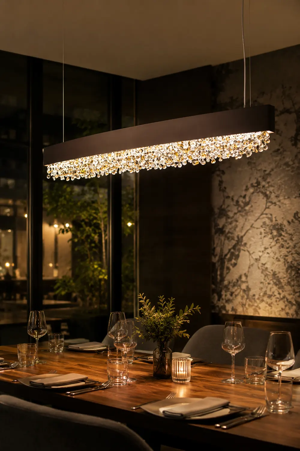 Marilyn Modern Crystal Pendant Light Black/White/Brown/Gold - Lumpaz