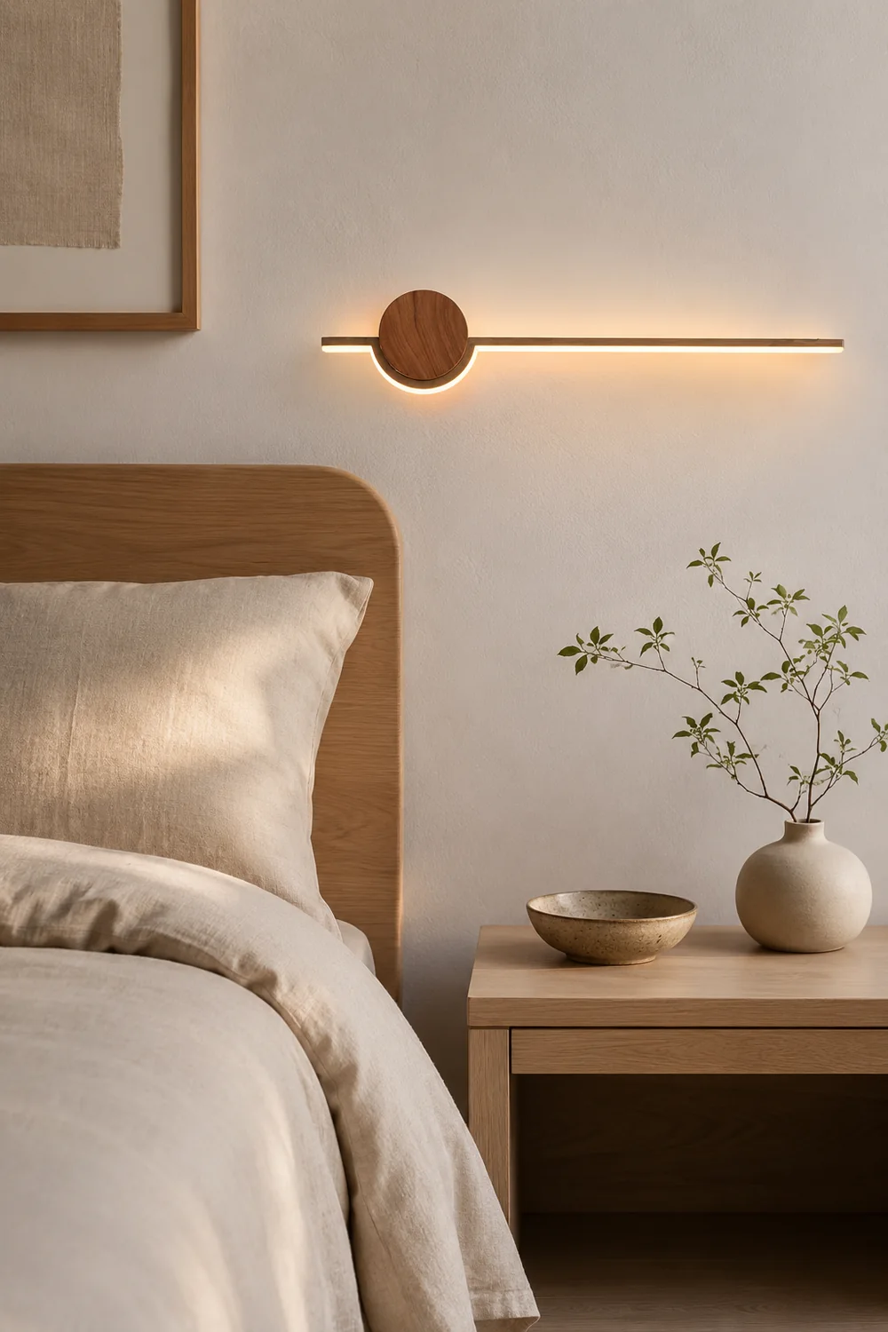 Edge Nordic Linear Vanity Wall Lamp, Black/White/Gold, Bedroom - Lumpaz