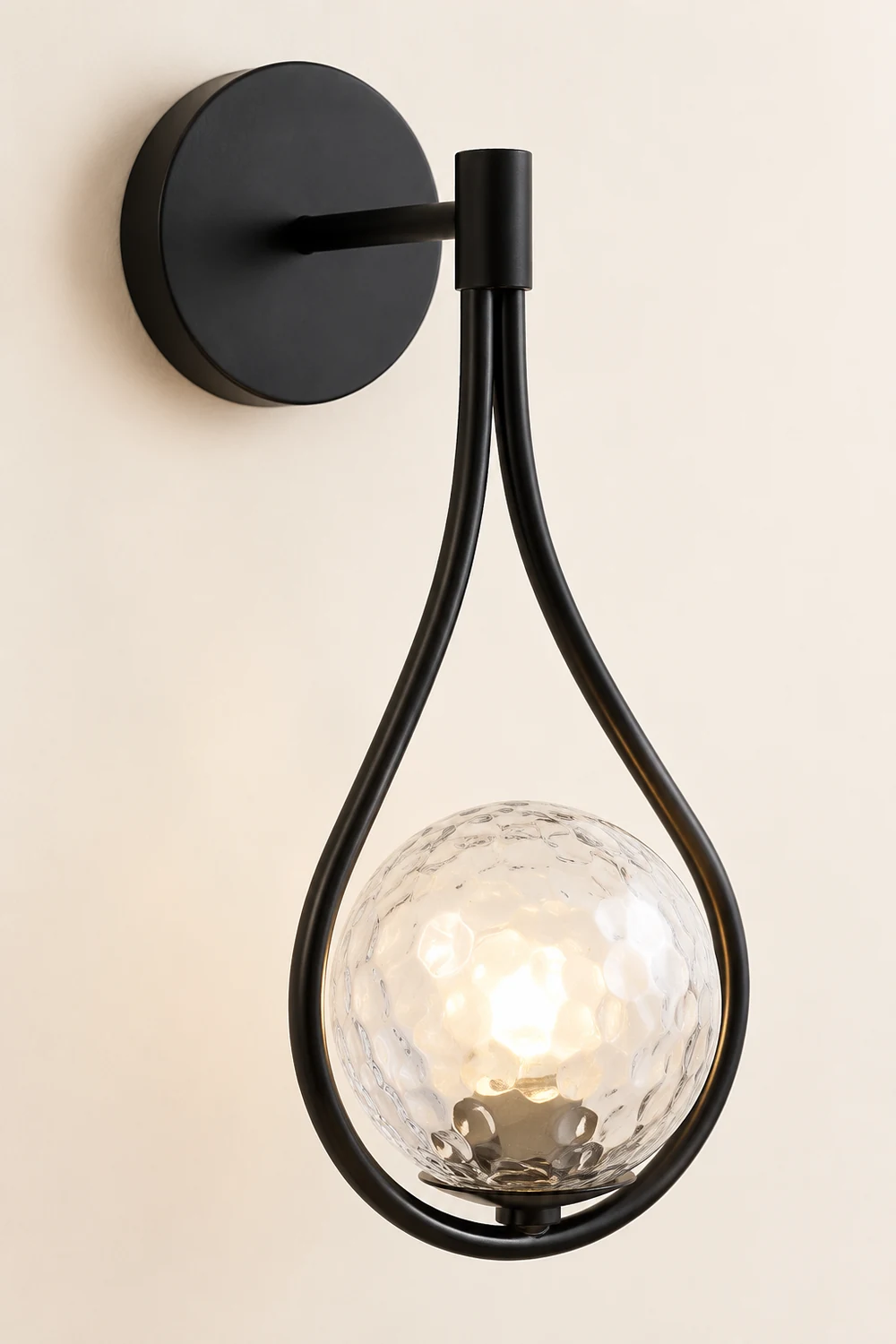 Valentina Nordic Creative Minimalist Water Drop Glass Gold Wall Lamp - Lumpaz