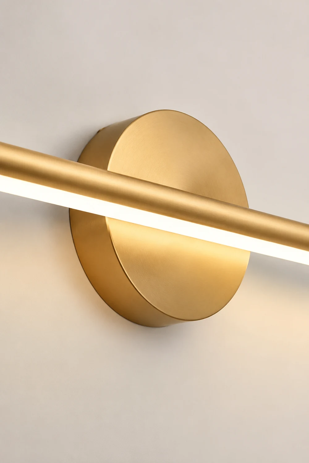 Leigh LED Linear Mirror Front Vanity Wall Lamp Black/Gold - Lumpaz