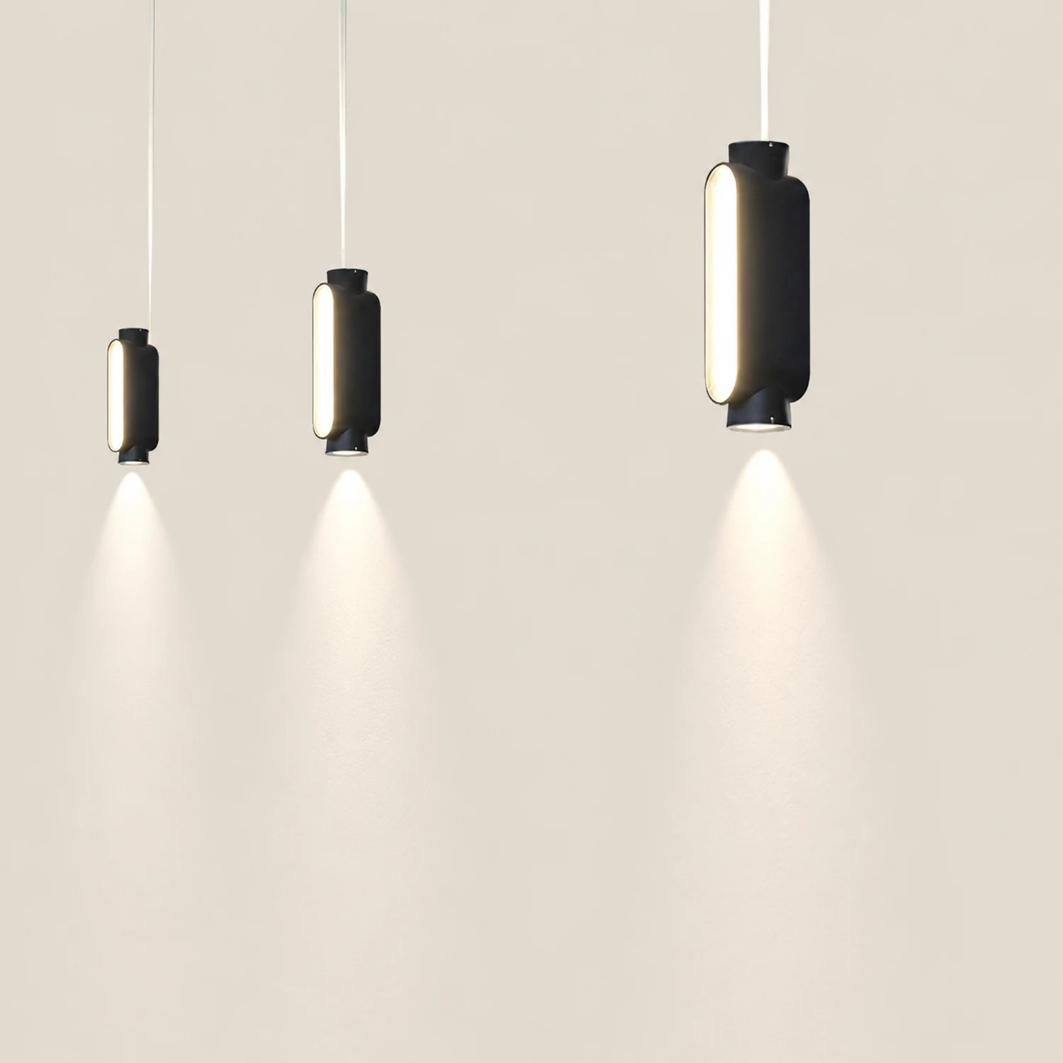 Pena Minimalist Up/Down Acrylic Outdoor Wall Lamp, Black/White - Lumpaz