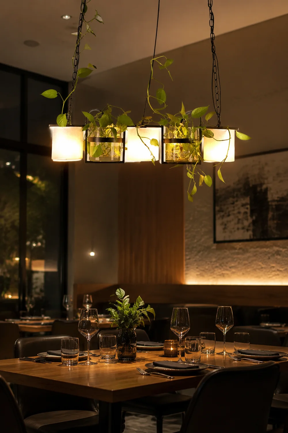 Nest Barrel Greenery Glass Pendant Light, Black - Lumpaz