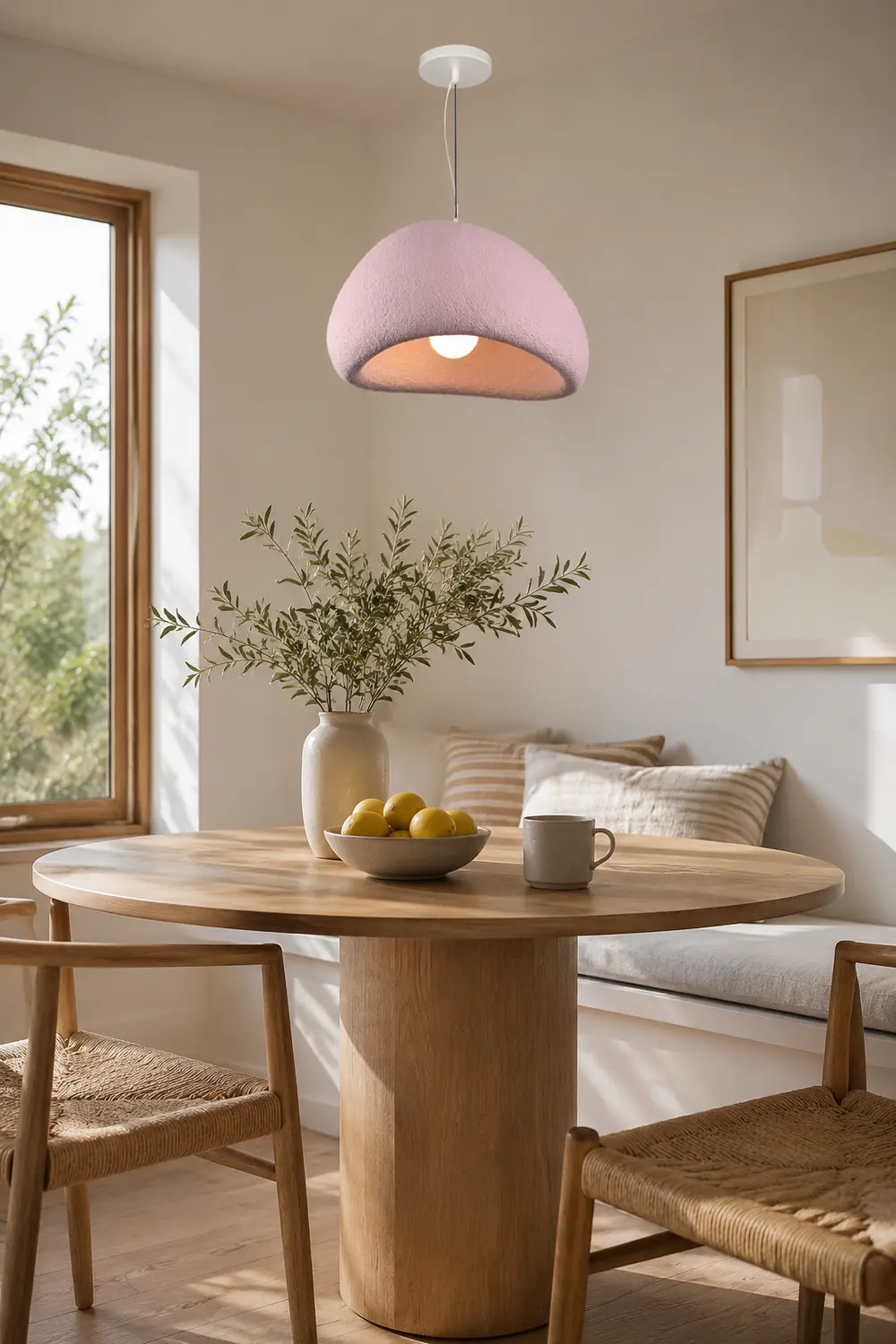 Byers Wabi-Sabi Spherical Cloud Pendant Light, Gray/White/Pink/Blue - Lumpaz