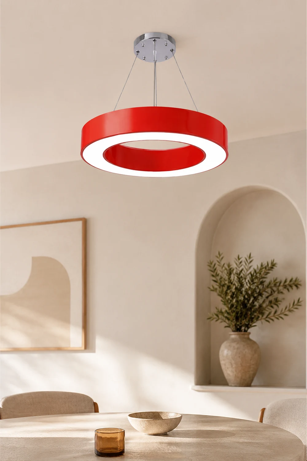 Morandi O Shape Modern Simple Pendant Light, 4 Color - Lumpaz