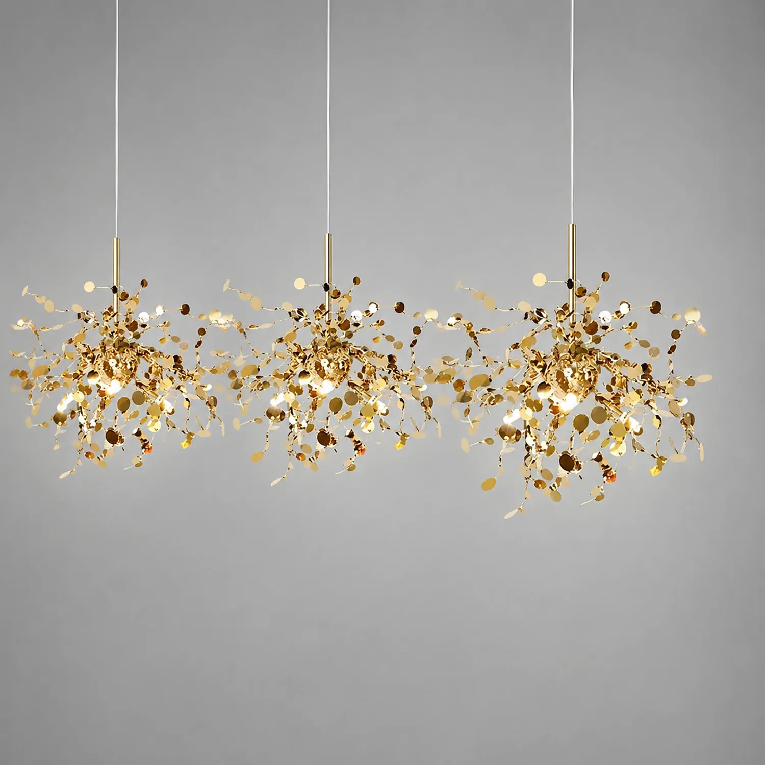 Ophelia Artsy Classy Cluster Fireworks Pendant Light, Stainless steel - Lumpaz