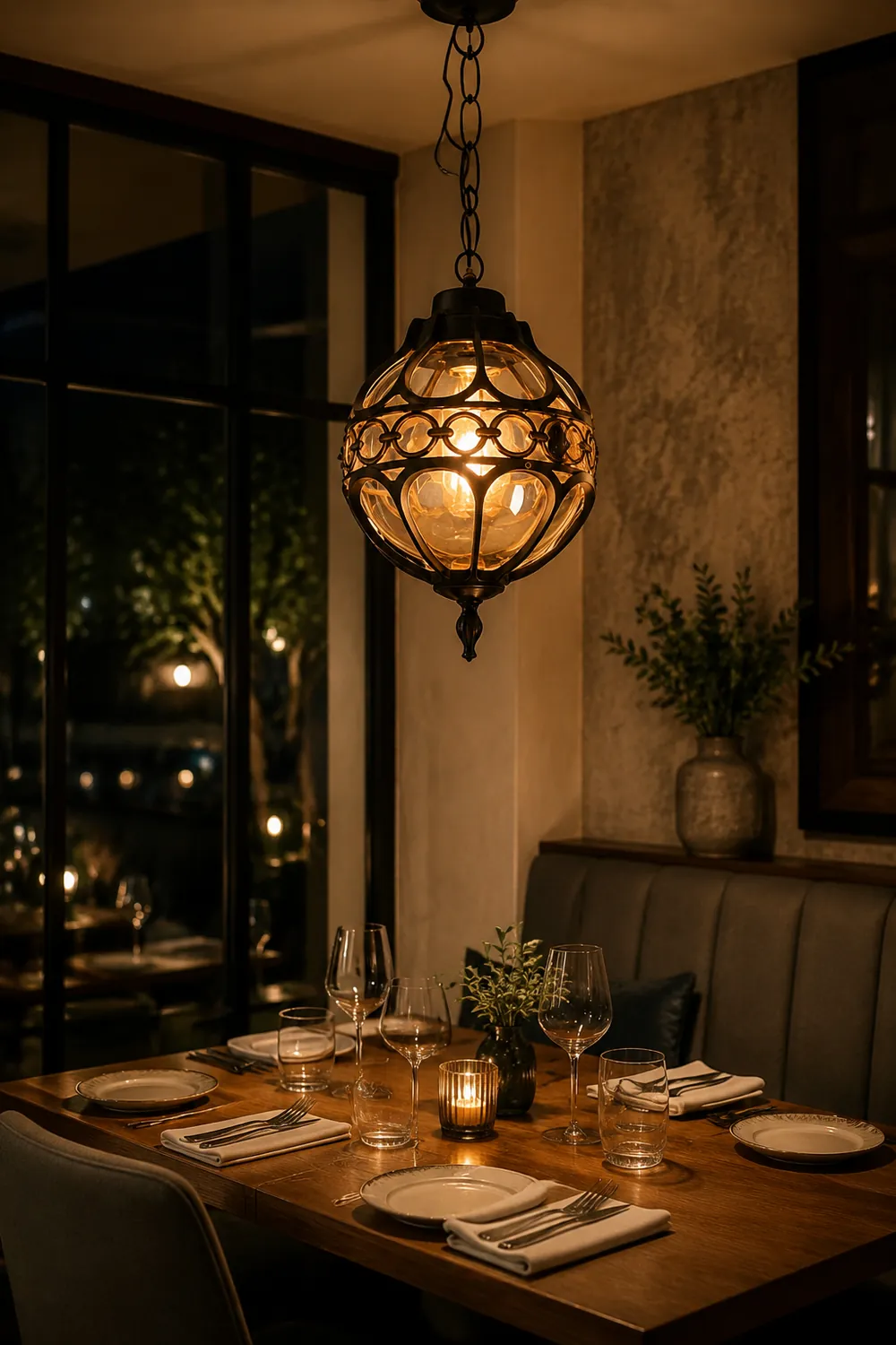Alessio Loft Sphere Vintage Farmhouse Rustic Pendant Light Black/Bronze Dining Room - Lumpaz