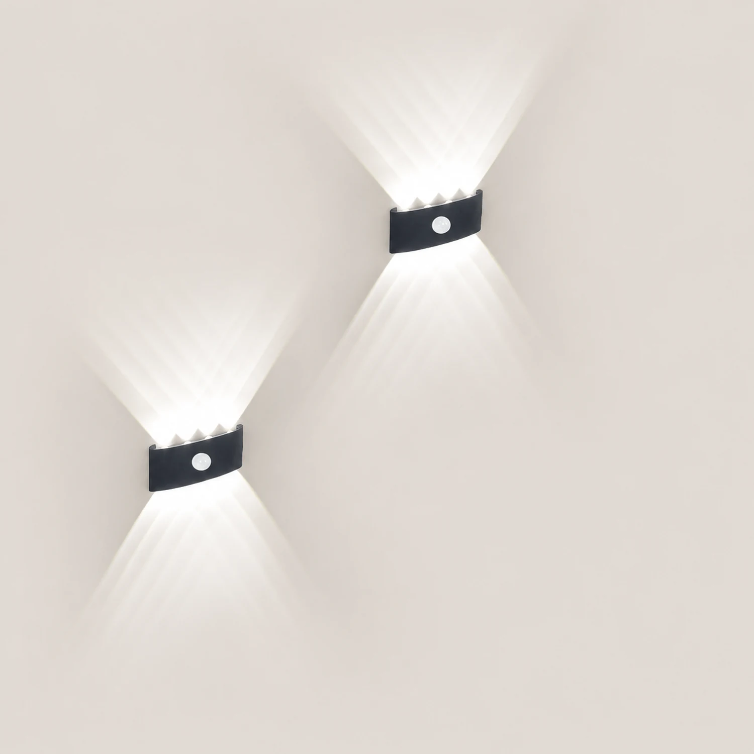 Orr Modern Simple Metal/Acrylic Fixtures Up And Down LED Light Wall Lamp, Black/White - Lumpaz